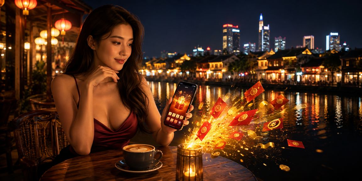 Không khí lễ hội phong bì đỏ may mắn tại Hội An cùng cà phê Việt